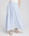 Chico's Floral Jacquard Maxi Skirt In Blue Size 20/22 |  In Blue
