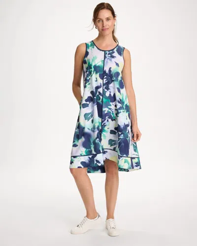 Chico's Floral Midi Dress In Topanga Green