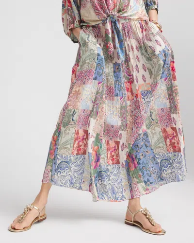 Chico's Floral Paisley Maxi Skirt In Green Size 20/22 |  In Mineral Green
