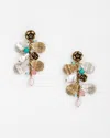 Chico's Floral Pearl Charm Earrings |  In Multicolor