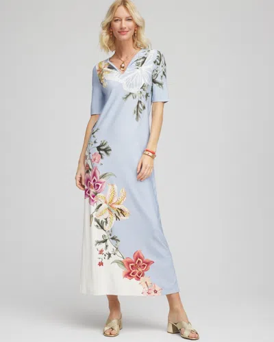 Chico's Floral Short Sleeved Maxi Dress Size 20/22 |  In Multicolor