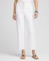 Chico's Fly-front Ankle Pants In White Size 20 |  In Alabaster