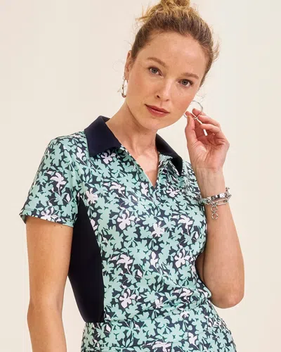 Chico's Foliage Golf Top In Mint Size 4/6 |  Zenergy Activewear