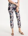 Chico's Forest Print Brigitte Slim Pull-on Crop Pants In Blue