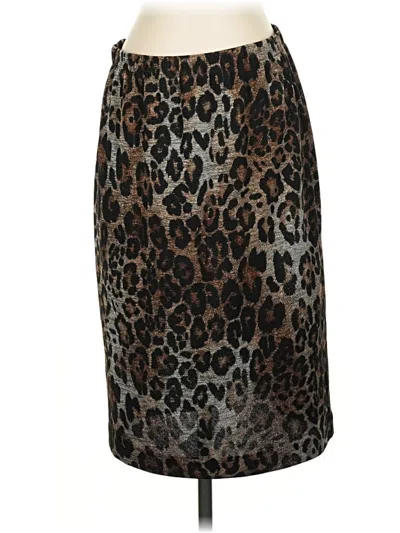 Pre-owned Chico's Formal Skirt In Brown