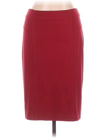 Pre-owned Chico's Formal Skirt In Burgundy