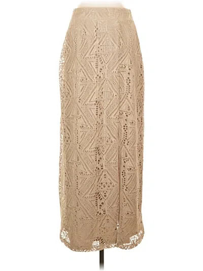 Pre-owned Chico's Formal Skirt In Tan