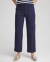 Chico's Four Pocket Straight Crop Pants In Blue