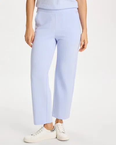 Chico's French Terry Cropped Pants In Indigo Ice