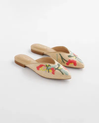 Chico's Gabby Raffia Mule In Multi