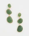 Chico's Genuine Jade Drop Earrings |  In Green