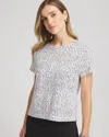 Chico's Geo-print Dolman Top In Black In Black