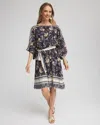 Chico's Georgette Boatneck Kaftan Dress In White In Sand