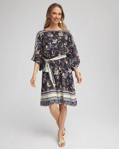 Chico's Georgette Boatneck Kaftan Dress In White In Sand