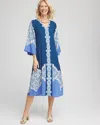 Chico's Kaftan Midi Dress In Blue Size 20/22 |  In Seaport Blue