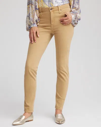 Chico's Girlfriend Ankle Jeans In Brown