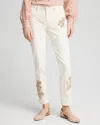Chico's Girlfriend Ankle Utility Jeans In White Size 10 |  In Sea Salt