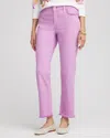 Chico's Girlfriend Frayed Cropped Jeans In Purple Size 20/22 |  In Lavender Skies