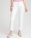 Chico's Girlfriend Cropped No Stain Jeans In Alabaster