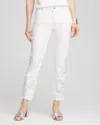 Chico's Girlfriend Embellished Cropped Jeans In White In White