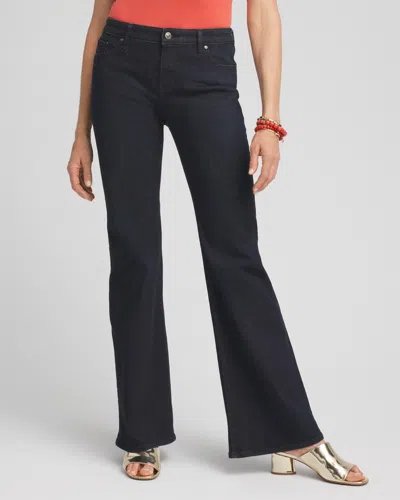 Chico's Girlfriend Flare Jeans In Dark Wash Denim Size 20 |