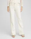 Chico's Girlfriend Flared-leg Jeans In Cream In White