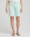 Chico's Girlfriend Fray Hem Shorts In Blue