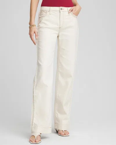 Chico's Girlfriend High-rise Frayed Jeans In Denim