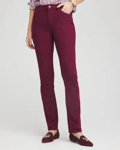 Chico's Girlfriend Jeans In Deep Chianti In Burgundy