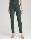 Chico's Girlfriend Slim Ankle Jeans In Darkest Spruce In Green