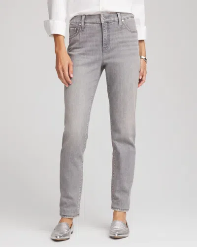Chico's Girlfriend Slim Ankle Jeans In Greydon Wash In Gray