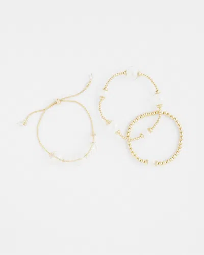 Chico's Glass & Gold Bracelet |  In Clear