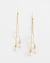 Chico's Glass & Gold Drop Earrings |  In Clear