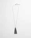 Chico's Glitz Tassle Pendant Necklace |  In Hematite
