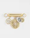 Chico's Gold-tone Bar Compass Brooch |  In Mixed Metals