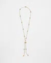 Chico's Gold-tone Beaded Lariat Necklace |  In Gold