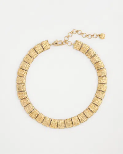 Chico's Gold-tone Crinkle Collar Necklace
