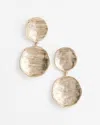Chico's Gold Tone Disc Drop Earrings |  In Gold