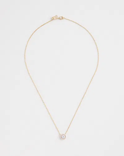Chico's Gold Tone Drop Stone Necklace |