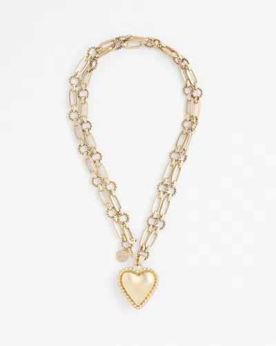Chico's Gold-tone Heart Necklace |
