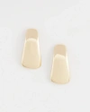 CHICO'S CURVED GOLD TONE EARRINGS | CHICO'S