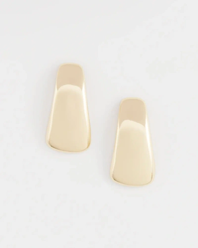 Chico's Curved Gold Tone Earrings |