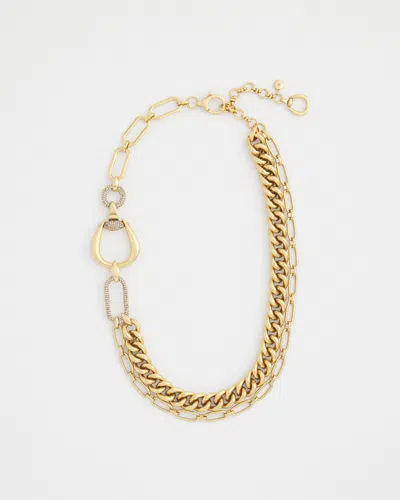 Chico's Gold Tone Horsebit Necklace |