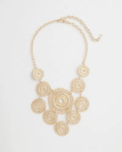 Chico's Gold-tone Lace Bib Statement Necklace |