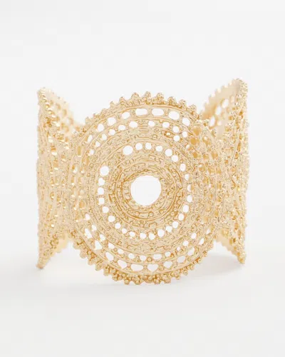 Chico's Gold-tone Lace Cuff Bracelet |