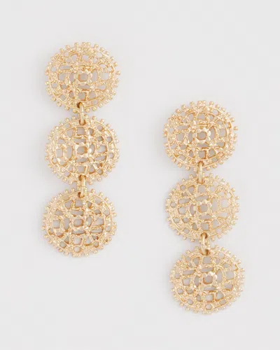 Chico's Gold-tone Lace Drop Earrings |