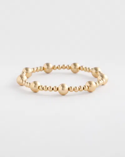 Chico's Gold-tone Medium Bead Stretch Bracelet |