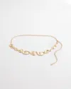 Chico's Gold-tone Pebbles Chain Belt In Gold