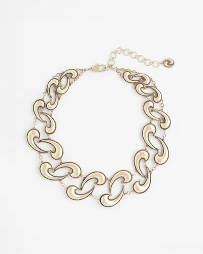 Chico's Gold Tone Waves Collar Necklace |