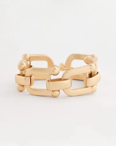 Chico's Golden Link Chain Stretch Bracelet